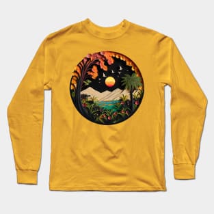 Tropical Quilling Art Long Sleeve T-Shirt